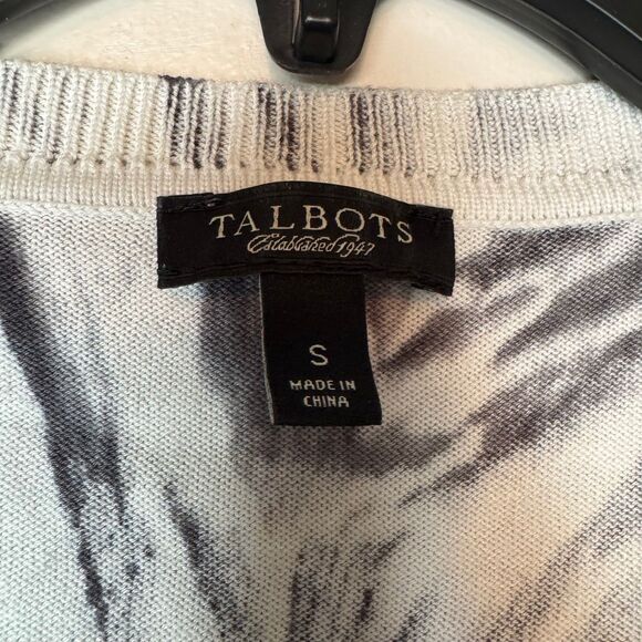 TALBOTS women's size small S 3/4 sleeve lightweight button cardigan sweater - Picture 9 of 10